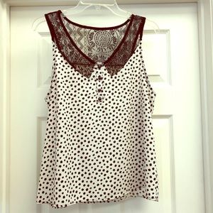 White and black blouse